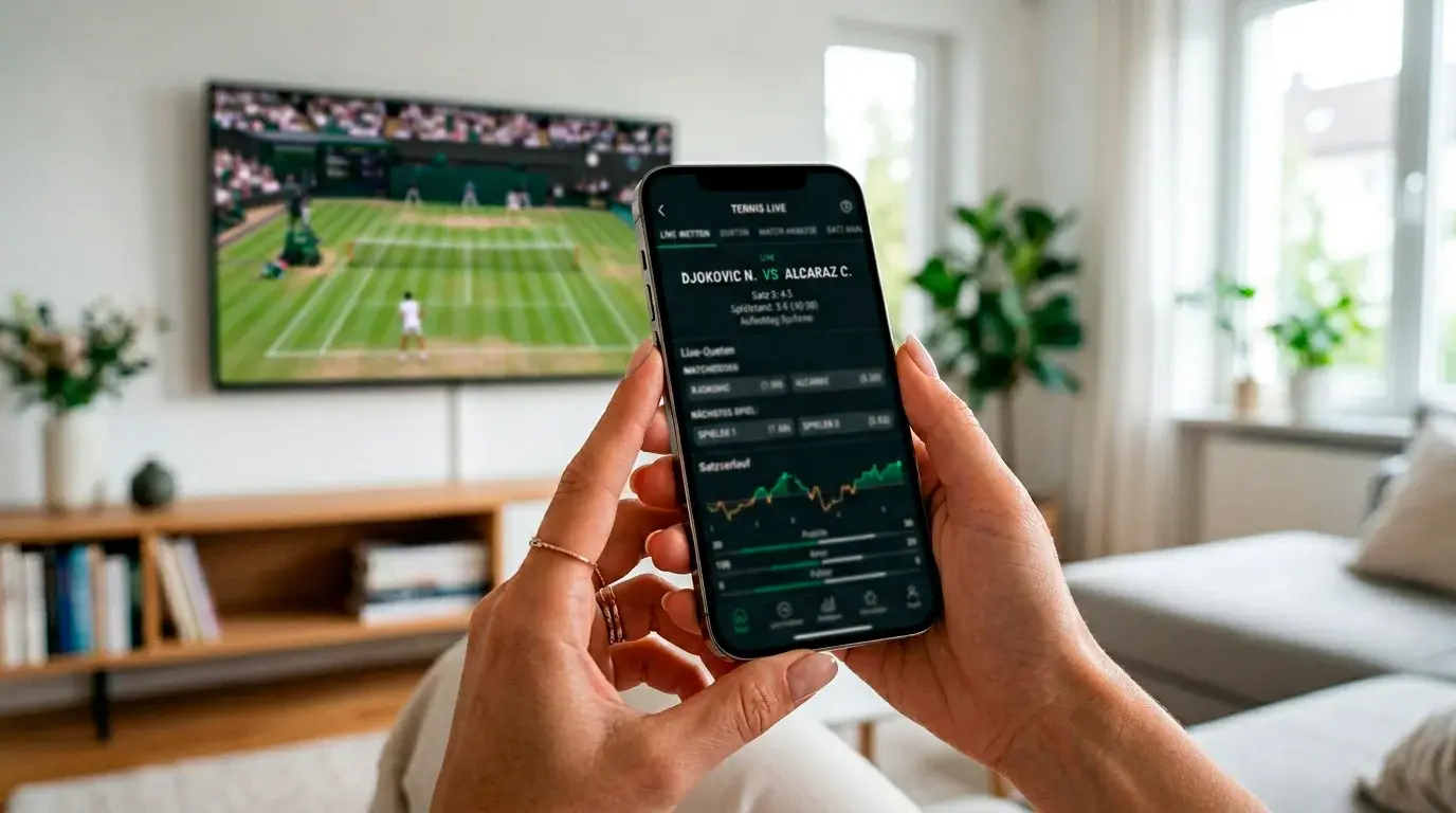 Analyse von Tennis Livewetten Quoten auf dem Smartphone